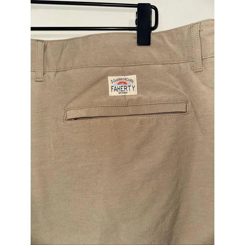 Faherty Men's All Day Shorts Khaki Size 42